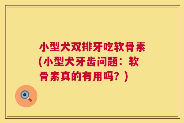 小型犬双排牙吃软骨素(小型犬牙齿问题:软骨素真的有用吗?)