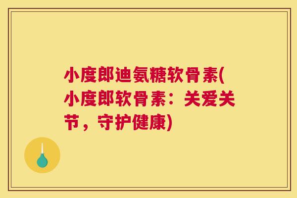 小度郎迪氨糖软骨素(小度郎软骨素:关爱关节,守护健康)