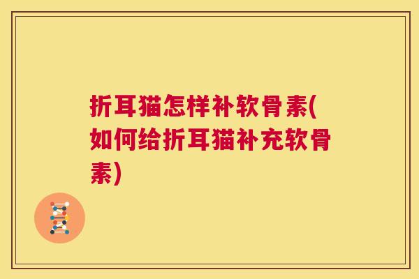 折耳猫怎样补软骨素(如何给折耳猫补充软骨素)