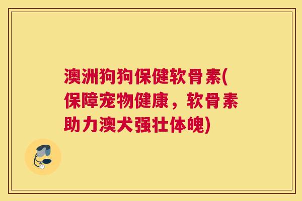 澳洲狗狗保健软骨素(保障宠物健康,软骨素助力澳犬强壮体魄)
