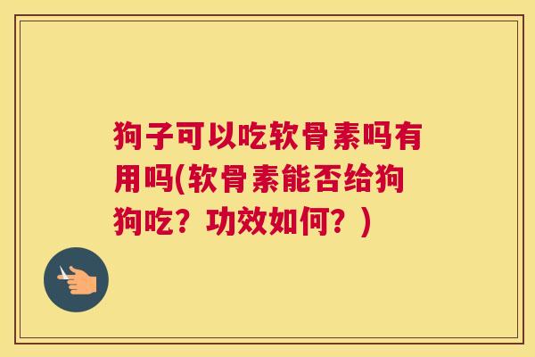 狗子可以吃软骨素吗有用吗(软骨素能否给狗狗吃？功效如何？)