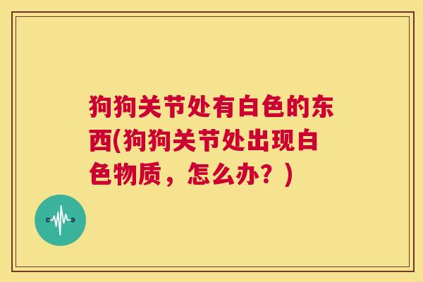 狗狗关节处有白色的东西(狗狗关节处出现白色物质，怎么办？)