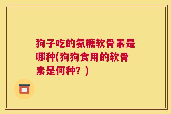 狗子吃的氨糖软骨素是哪种(狗狗食用的软骨素是何种?)