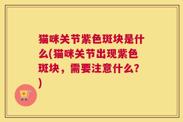 猫咪关节紫色斑块是什么(猫咪关节出现紫色斑块,需要注意什么?)