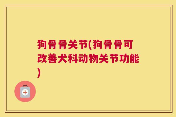 狗骨骨关节(狗骨骨可改善犬科动物关节功能)