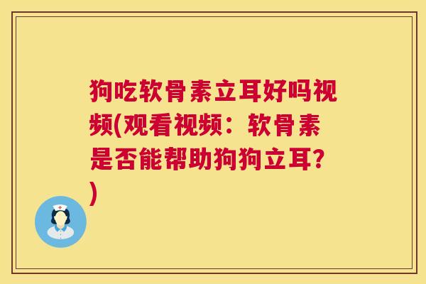 狗吃软骨素立耳好吗视频(观看视频:软骨素是否能帮助狗狗立耳?)