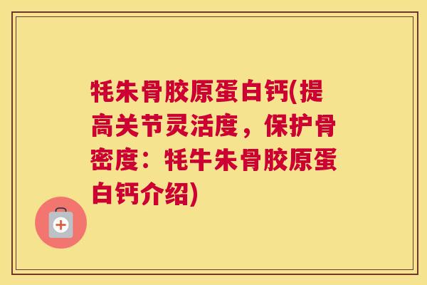 牦朱骨胶原蛋白钙(提高关节灵活度，保护骨密度：牦牛朱骨胶原蛋白钙介绍)