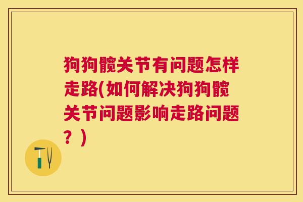 狗狗髋关节有问题怎样走路(如何解决狗狗髋关节问题影响走路问题?) 狗狗髋关节有问题怎样走路(如何解决狗狗髋关节问题影响走路问题?)