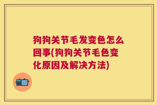 狗狗关节毛发变色怎么回事(狗狗关节毛色变化原因及解决方法)
