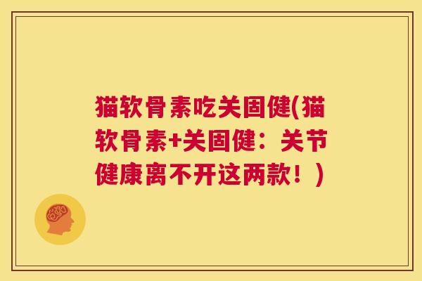 猫软骨素吃关固健(猫软骨素+关固健:关节健康离不开这两款!) 猫软骨素吃关固健(猫软骨素+关固健:关节健康离不开这两款!)
