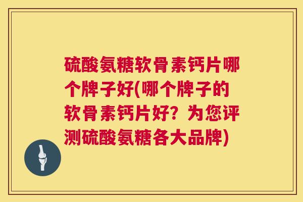 硫酸氨糖软骨素钙片哪个牌子好(哪个牌子的软骨素钙片好？为您评测硫酸氨糖各大品牌)