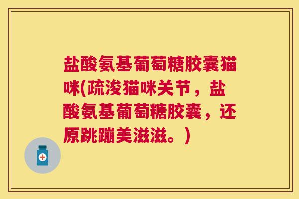 盐酸氨基葡萄糖胶囊猫咪(疏浚猫咪关节，盐酸氨基葡萄糖胶囊，还原跳蹦美滋滋。)