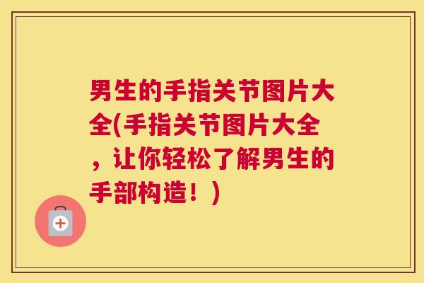 男生的手指关节图片大全(手指关节图片大全,让你轻松了解男生的手部构造!)