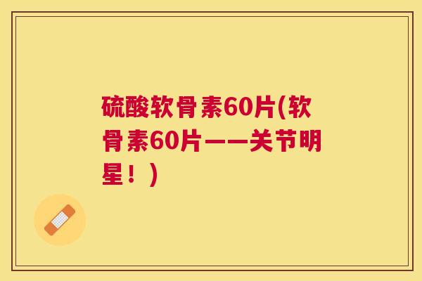 硫酸软骨素60片(软骨素60片——关节明星!) 硫酸软骨素60片(软骨素60片——关节明星!)
