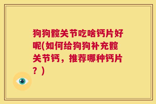 狗狗髋关节吃啥钙片好呢(如何给狗狗补充髋关节钙，推荐哪种钙片？)