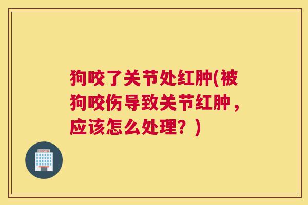 狗咬了关节处红肿(被狗咬伤导致关节红肿,应该怎么处理?)