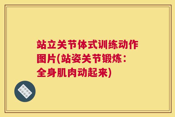 站立关节体式训练动作图片(站姿关节锻炼:全身肌肉动起来)