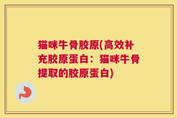 猫咪牛骨胶原(高效补充胶原蛋白:猫咪牛骨提取的胶原蛋白)
