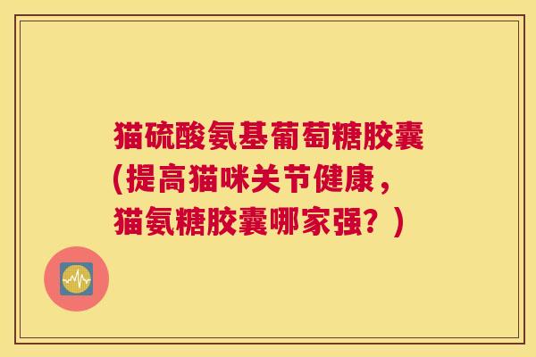 猫硫酸氨基葡萄糖胶囊(提高猫咪关节健康，猫氨糖胶囊哪家强？)