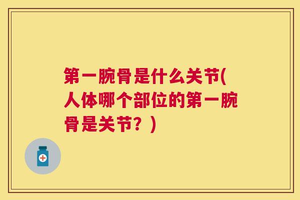 第一腕骨是什么关节(人体哪个部位的第一腕骨是关节？)