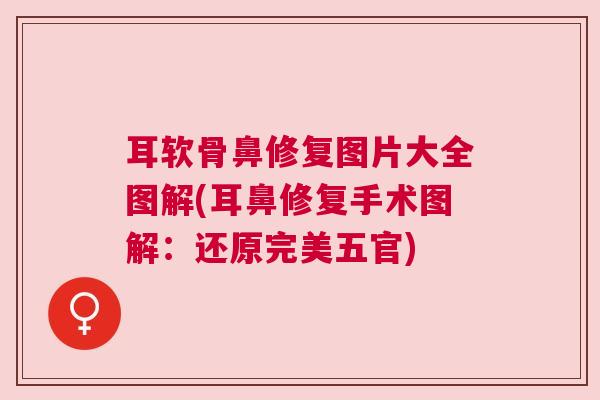耳软骨鼻修复图片大全图解(耳鼻修复手术图解:还原完美五官)