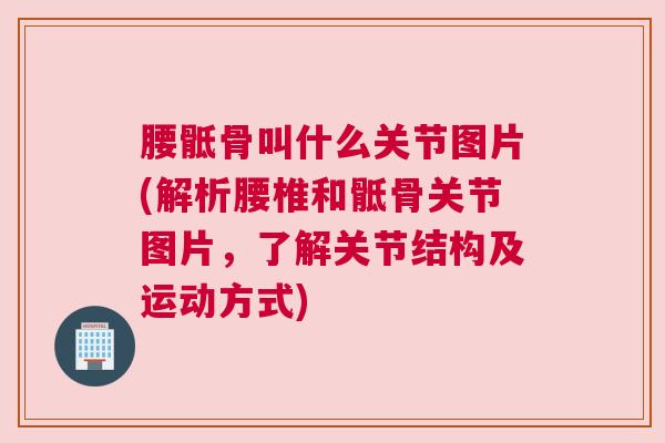 腰骶骨叫什么关节图片(解析腰椎和骶骨关节图片,了解关节结构及运动方式)