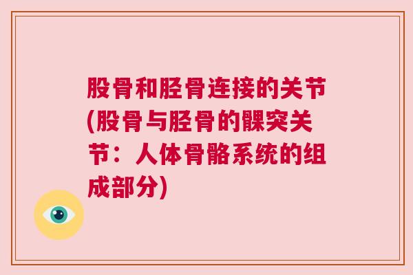 股骨和胫骨连接的关节(股骨与胫骨的髁突关节：人体骨骼系统的组成部分)