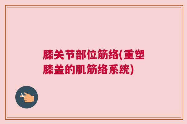 膝关节部位筋络(重塑膝盖的肌筋络系统)