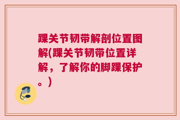 踝关节韧带解剖位置图解(踝关节韧带位置详解,了解你的脚踝保护。) 踝关节韧带解剖位置图解(踝关节韧带位置详解,了解你的脚踝保护。)