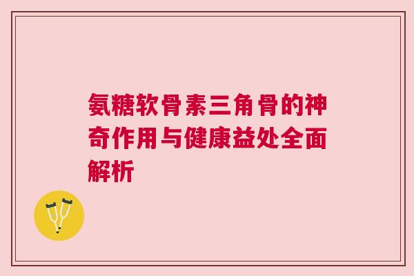 氨糖软骨素三角骨的神奇作用与健康益处全面解析 氨糖软骨素三角骨的神奇作用与健康益处全面解析