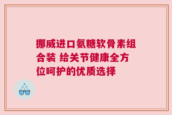 挪威进口氨糖软骨素组合装 给关节健康全方位呵护的优质选择 挪威进口氨糖软骨素组合装 给关节健康全方位呵护的优质选择