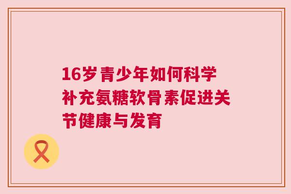 16岁青少年如何科学补充氨糖软骨素促进关节健康与发育 16岁青少年如何科学补充氨糖软骨素促进关节健康与发育