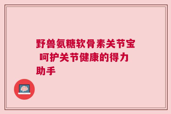 野兽氨糖软骨素关节宝 呵护关节健康的得力助手