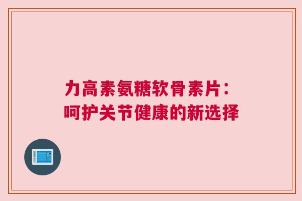 力高素氨糖软骨素片：呵护关节健康的新选择
