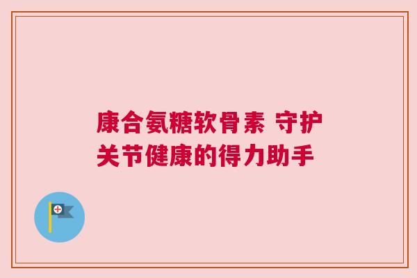 康合氨糖软骨素 守护关节健康的得力助手