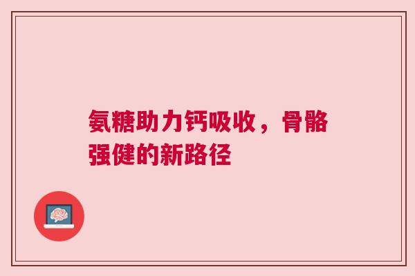 氨糖助力钙吸收，骨骼强健的新路径