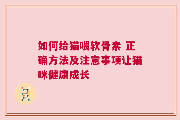 如何给猫喂软骨素 正确方法及注意事项让猫咪健康成长