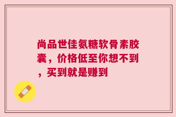 尚品世佳氨糖软骨素胶囊，价格低至你想不到，买到就是赚到