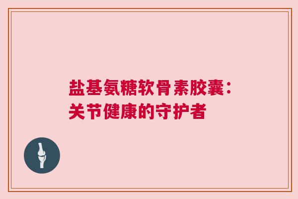 盐基氨糖软骨素胶囊：关节健康的守护者