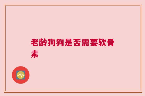 老龄狗狗是否需要软骨素