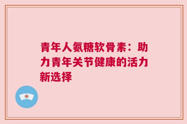 青年人氨糖软骨素：助力青年关节健康的活力新选择