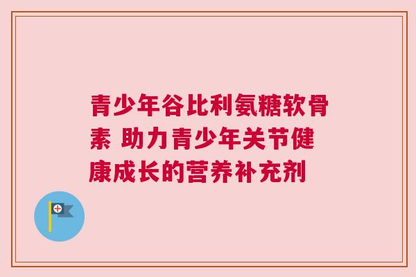 青少年谷比利氨糖软骨素 助力青少年关节健康成长的营养补充剂